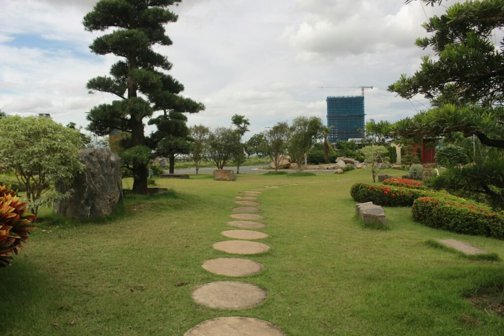 Stone garden path